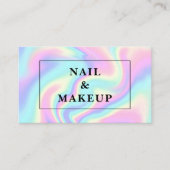 ホログラフィック背景を持つ名刺。 名刺 (正面)