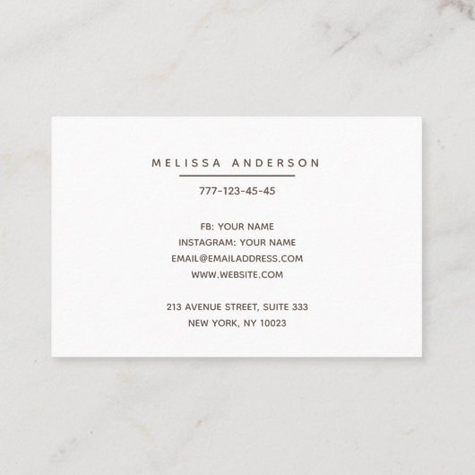 ホログラフィック背景を持つ名刺。 名刺 (裏面)