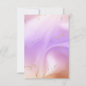 ホログラフィック背景ホログラムネオンオーバーレイ感謝してい サンキューカード (裏面)