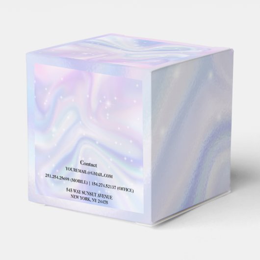 ホログラフィック背景ホログラムネオンオーバーレイ フェイバーボックス (裏面サイド)