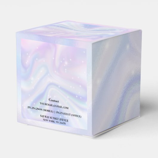 ホログラフィック背景ホログラムネオンオーバーレイ フェイバーボックス (裏面サイド)