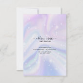 ホログラフィック背景ホログラムネオンキャンドル気に サンキューカード (裏面)