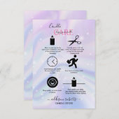 ホログラフィック背景ホログラムネオンキャンドル気に サンキューカード (正面/裏面)