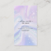 ホログラフィック背景ホログラムネオンキャンドル気に 名刺 (裏面)