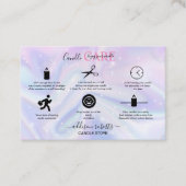 ホログラフィック背景ホログラムネオンキャンドル気に 名刺 (正面)