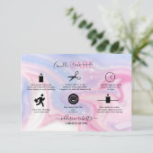 ホログラフィック背景ホログラムネオンキャンドル サンキューカード (スタンド正面)