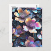 ホログラフィック花 ポストカード (正面/裏面)