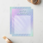 ホログラフィック葉熱帯 ノートカード (正面/裏面インサイチュ)