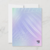 ホログラフィック葉熱帯 ノートカード (裏面)