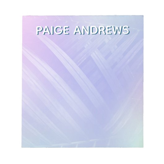 ホログラフィック葉熱帯 ノートパッド (正面)