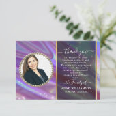 ホログラフィック葬儀サンキューカード サンキューカード (スタンド正面)