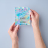 ホログラフィック虹彩模擬バックグラウンド チラシ (手)