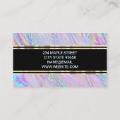 ホログラフィック虹彩色の液化背景 名刺 (裏面)