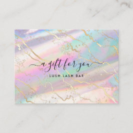 ホログラフィック虹彩色オパール宝石 |商品券 名刺