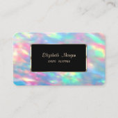 ホログラフィック虹彩色オパール枠 名刺 (正面)