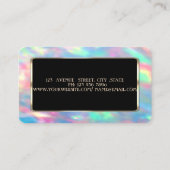 ホログラフィック虹彩色オパール枠 名刺 (裏面)