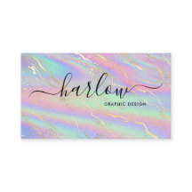 ホログラフィック虹彩色オパール石金ゴールド大理石