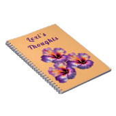 ホログラフィック虹彩色ハイビスカス花 ノートブック (右側)