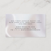 ホログラフィック虹彩色パールきらめく美容師 名刺 (裏面)