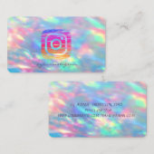 ホログラフィック虹彩色OpaI nstagramソーシャルメディア 名刺 (正面/裏面)