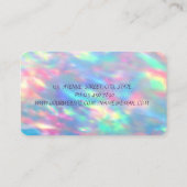 ホログラフィック虹彩色OpaI nstagramソーシャルメディア 名刺 (裏面)