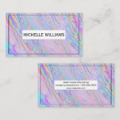 ホログラフィック虹色 |抽象芸術背景 名刺 (正面/裏面)