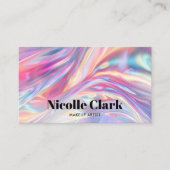 ホログラフィック虹色QRコはっきりしたード 名刺 (正面)