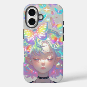ホログラフィック蝶 – かわいい小妖精や小人Daydream iPhone 16ケース