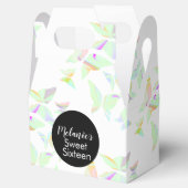 ホログラフィック蝶Sweet sixteenパーティーファボ フェイバーボックス (オープン)