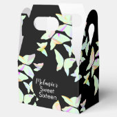 ホログラフィック蝶Sweet sixteenパーティー フェイバーボックス (オープン)