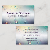 ホログラフィック表面と水滴 名刺 (正面/裏面)