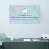 ホログラフィック輝くオパール虹色のビジネス徴候 横断幕 (トレードショー)