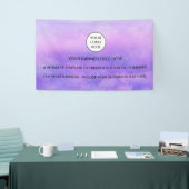 ホログラフィック輝くオパール虹色のビジネス徴候 横断幕 (トレードショー)