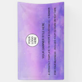 ホログラフィック輝くオパール虹色のビジネス徴候 横断幕 (縦)