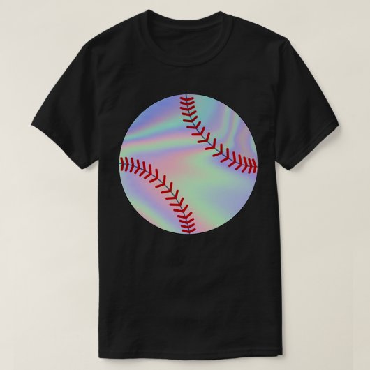 ホログラフィック野球ステッチ Tシャツ (デザイン正面)
