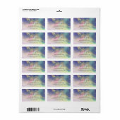 ホログラフィック金ゴールドの水の色の感謝していスクリプトをスクアール ラベル (フルシート)