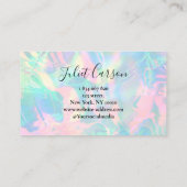 ホログラフィック金ゴールドグリッターオパール石 名刺 (裏面)