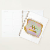 ホログラフィック金ゴールドグリッターヘア&メイクアップアポイントメント プランナー手帳 (ディスプレー)