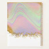 ホログラフィック金ゴールドグリッターヘア&メイクアップアポイントメント プランナー手帳 (裏面)