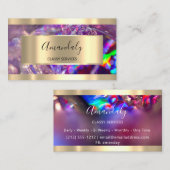 ホログラフィック金ゴールドプロフェッショナルメイクアップレインボー 名刺 (正面/裏面)