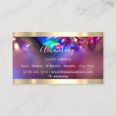 ホログラフィック金ゴールドプロフェッショナルメイクアップレインボー 名刺 (裏面)