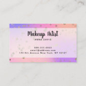 ホログラフィック金ゴールド紙吹雪ドットの構成と髪 名刺 (裏面)