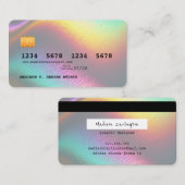 ホログラフィック金属クレジットカードスタイル 名刺 (正面/裏面)