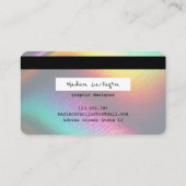 ホログラフィック金属クレジットカードスタイル 名刺 (裏面)