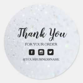 ホログラフィック銀 |エレガンスと調和 ラウンドシール