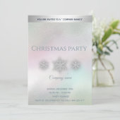 ホログラフィック雪企業の片クリスマスパーティー 招待状 (スタンド正面)