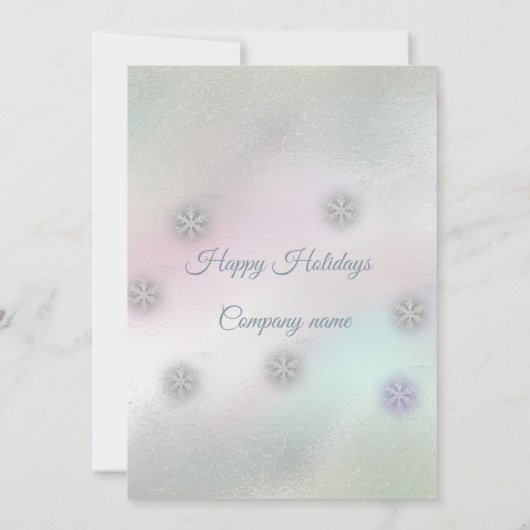 ホログラフィック雪企業の片クリスマスパーティー 招待状 (裏面)