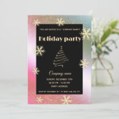 ホログラフィック雪企業の片クリスマスパーティー 招待状 (スタンド正面)