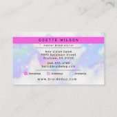 ホログラフィック雲毛髪編組スタイリスト 名刺 (裏面)