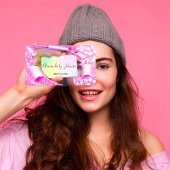 ホログラフィック33Dエフェクトピンクのメイクアップアーティスト 名刺